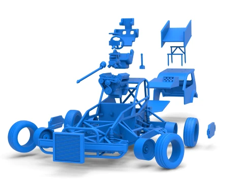 New Zealand Superstock car while turning Version 5 Scale 1 to 25 3D Print Model