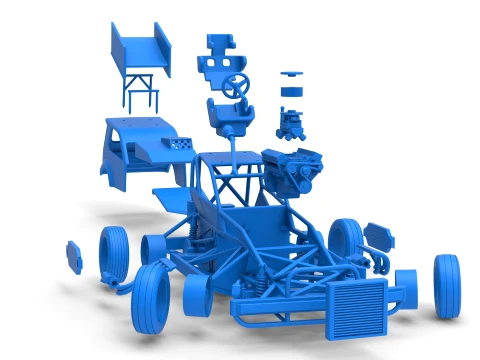 New Zealand Superstock car while turning Version 5 Scale 1 to 25 3D Print Model