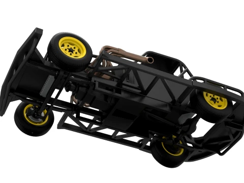 New Zealand Vintage Stock car Base Scale 1 to 25 3D Print Model