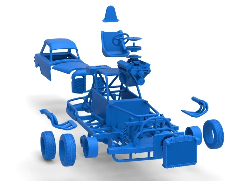 New Zealand Vintage Stock car Scale 1 to 25 3D Print Model