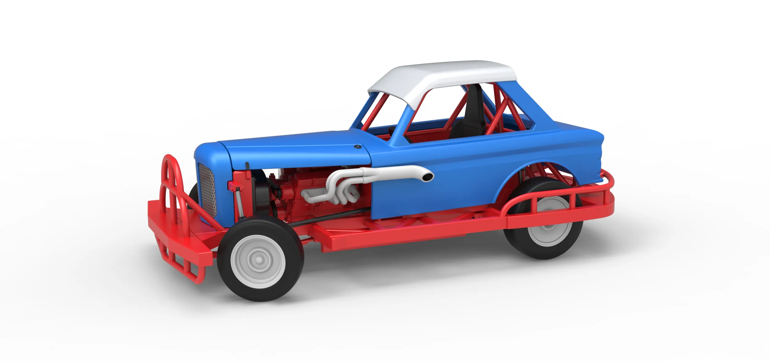 New Zealand Vintage Stock car while turning Scale 1 to 25 3D Print Model .c4d .max .obj .3ds .fbx .stl .blend 