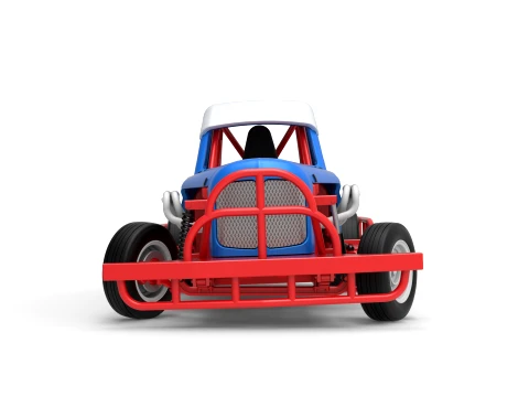 New Zealand Vintage Stock car while turning Scale 1 to 25 3D Print Model