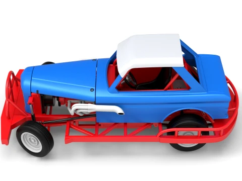 New Zealand Vintage Stock car while turning Scale 1 to 25 3D Print Model