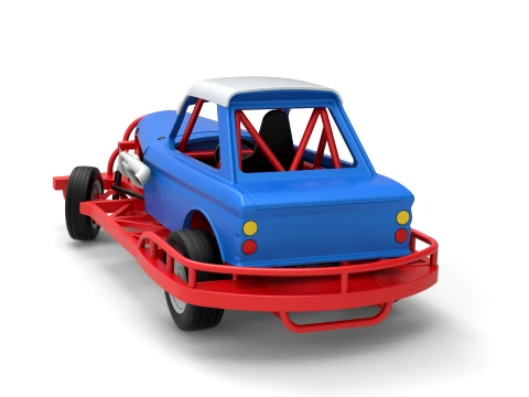 New Zealand Vintage Stock car while turning Scale 1 to 25 3D Print Model