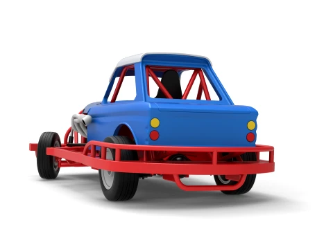 New Zealand Vintage Stock car while turning Scale 1 to 25 3D Print Model