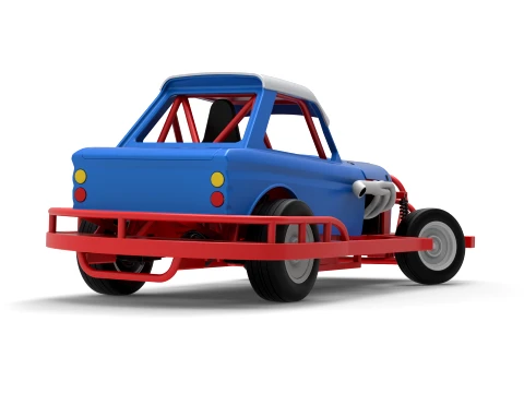 New Zealand Vintage Stock car while turning Scale 1 to 25 3D Print Model