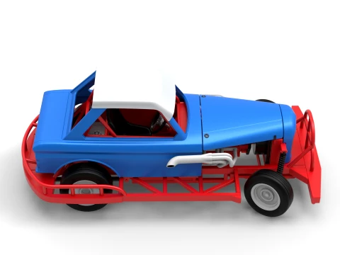 New Zealand Vintage Stock car while turning Scale 1 to 25 3D Print Model