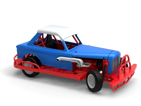 New Zealand Vintage Stock car while turning Scale 1 to 25 3D Print Model
