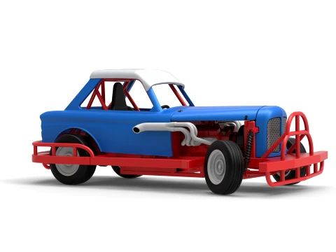 New Zealand Vintage Stock car while turning Scale 1 to 25 3D Print Model