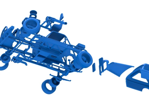 New Zealand Vintage Stock car while turning Scale 1 to 25 3D Print Model