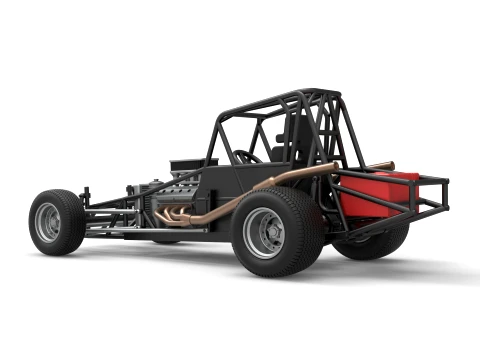 Northeast Dirt Modified stock car Base Scale 1 to 25 3D Print Model