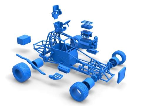 Northeast Dirt Modified stock car Base Scale 1 to 25 3D Print Model