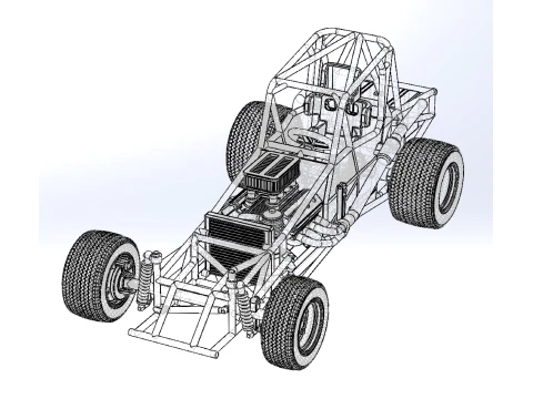 Northeast Dirt Modified stock car Base Scale 1 to 25 3D Print Model