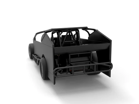 Northeast Dirt Modified stock car Version 1 Scale 1 to 25 3D Print Model