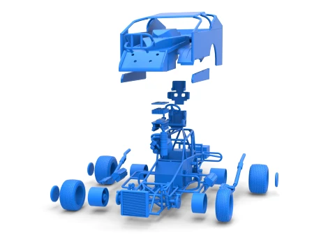 Northeast Dirt Modified stock car Version 1 Scale 1 to 25 3D Print Model