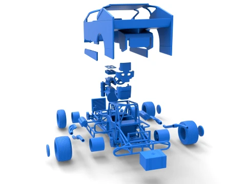 Northeast Dirt Modified stock car Version 1 Scale 1 to 25 3D Print Model