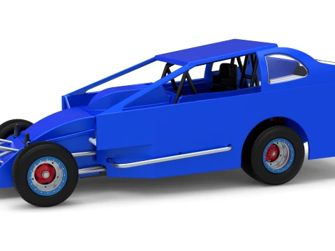 Northeast Dirt Modified stock car Version 2 Scale 1 to 25 3D 打印模型