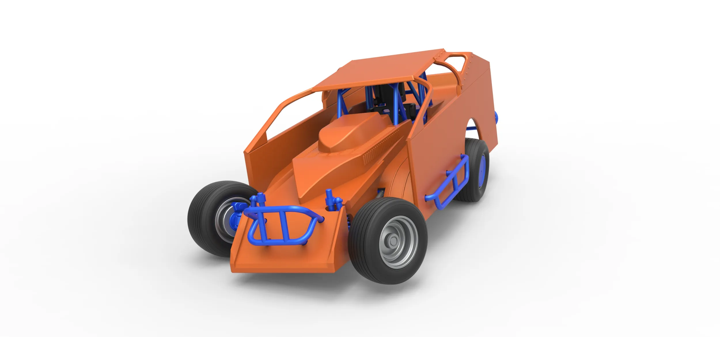 Northeast Dirt Modified stock car while turning Version 1 Scale 1 to 25 3D Print Model .c4d .max .obj .3ds .fbx .stl .blend 