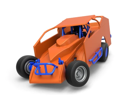 Northeast Dirt Modified stock car while turning Version 1 Scale 1 to 25 3D 打印模型