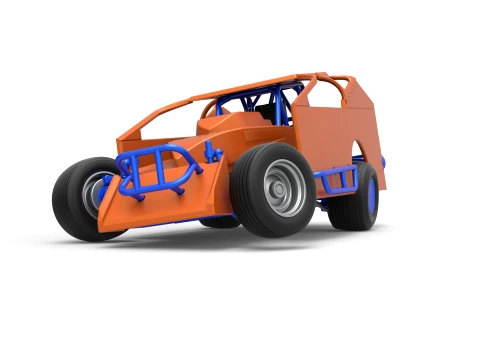 Northeast Dirt Modified stock car while turning Version 1 Scale 1 to 25 3D Print Model