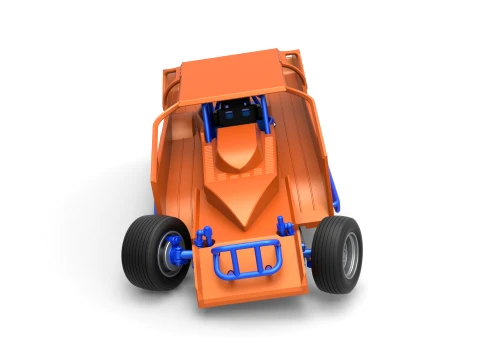 Northeast Dirt Modified stock car while turning Version 1 Scale 1 to 25 3D Print Model