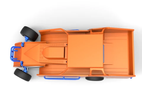 Northeast Dirt Modified stock car while turning Version 1 Scale 1 to 25 3D Print Model