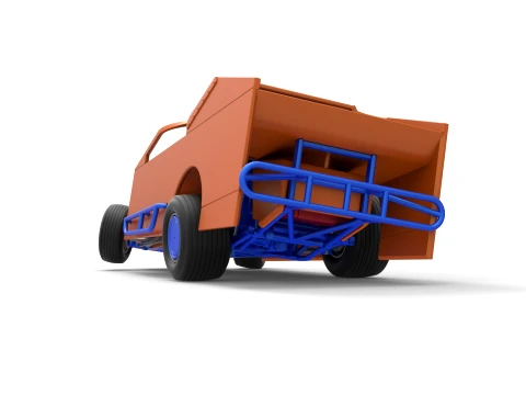 Northeast Dirt Modified stock car while turning Version 1 Scale 1 to 25 3D Print Model