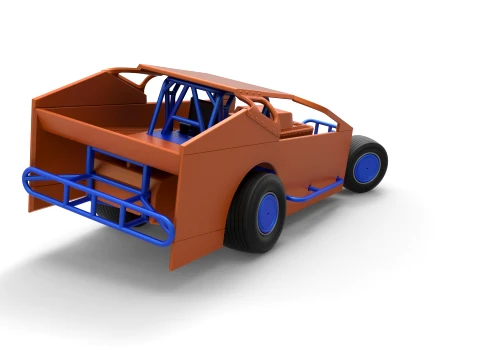 Northeast Dirt Modified stock car while turning Version 1 Scale 1 to 25 3D Print Model