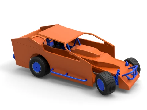 Northeast Dirt Modified stock car while turning Version 1 Scale 1 to 25 3D Print Model