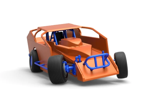 Northeast Dirt Modified stock car while turning Version 1 Scale 1 to 25 3D Print Model