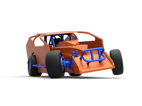 Northeast Dirt Modified stock car while turning Version 1 Scale 1 to 25 3D Print Model