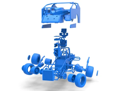 Northeast Dirt Modified stock car while turning Version 1 Scale 1 to 25 3D Print Model