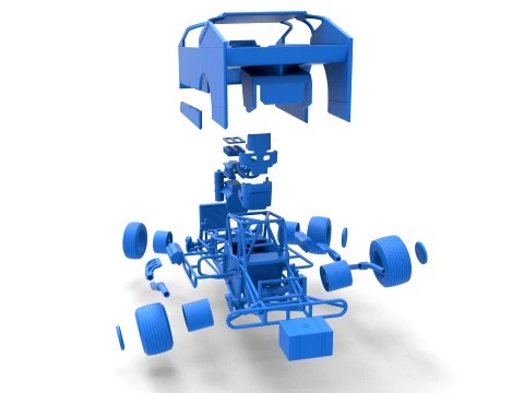 Northeast Dirt Modified stock car while turning Version 1 Scale 1 to 25 3D Print Model