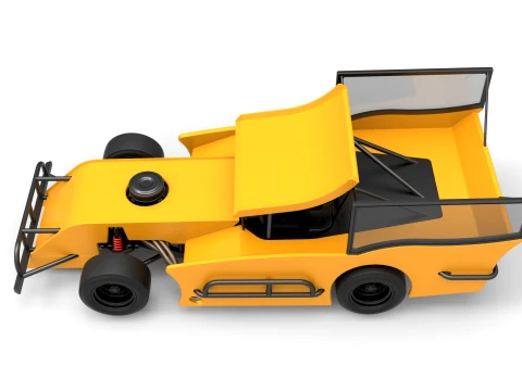 Outlaw Figure 8 Modified stock car Version 2 Scale 1 to 25 3D Print Model