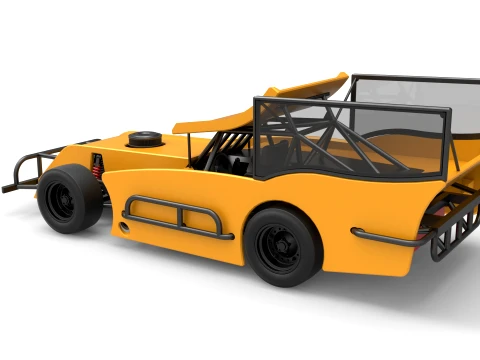 Outlaw Figure 8 Modified stock car Version 2 Scale 1 to 25 3D Print Model