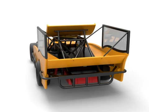 Outlaw Figure 8 Modified stock car Version 2 Scale 1 to 25 3D Print Model
