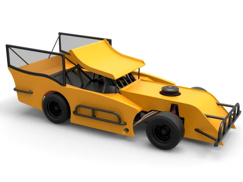 Outlaw Figure 8 Modified stock car Version 2 Scale 1 to 25 3D Print Model
