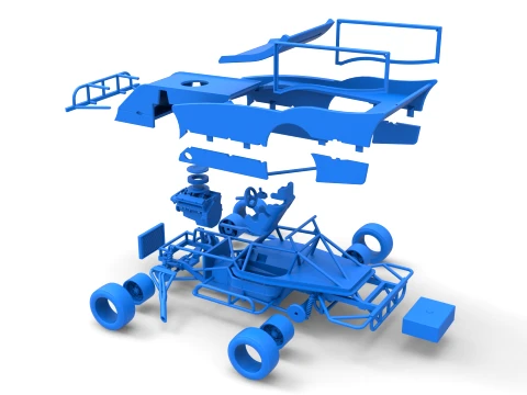 Outlaw Figure 8 Modified stock car Version 2 Scale 1 to 25 3D Print Model