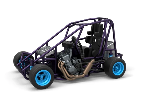 Pavement 600 Micro sprint car Base Scale 1 to 25 3D 打印模型