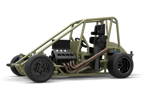 Pavement Midget car Base Scale 1 to 25 3D Print Model