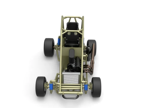 Pavement Midget car Base Scale 1 to 25 3D Print Model
