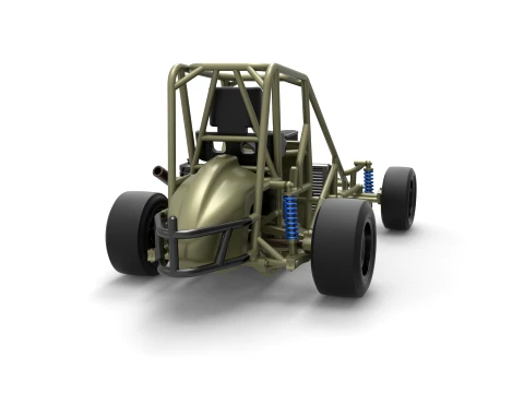 Pavement Midget car Base Scale 1 to 25 3D Print Model