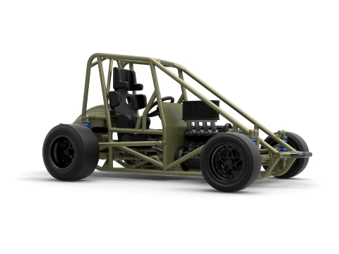 Pavement Midget car Base Scale 1 to 25 3D Print Model