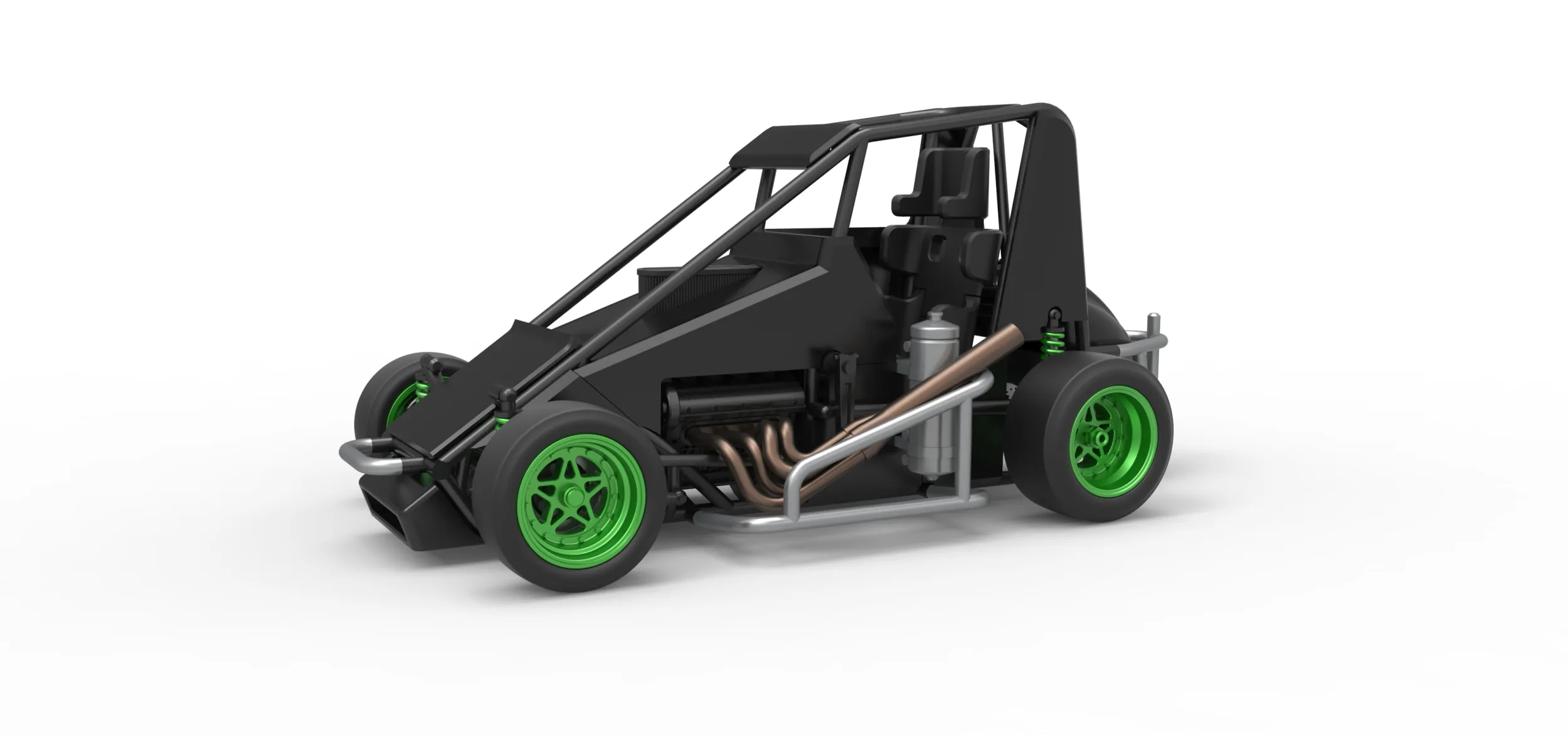 Pavement Midget car Scale 1 to 25 3D Print Model .c4d .max .obj .3ds .fbx .stl .blend