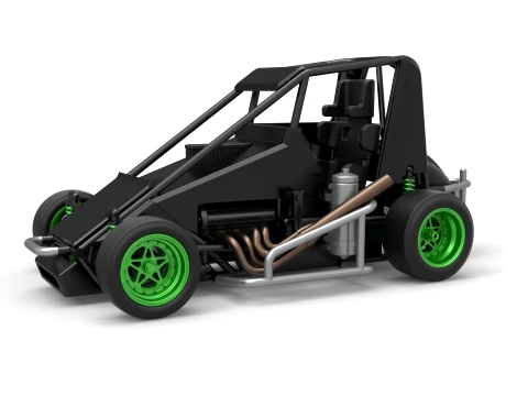 Pavement Midget car Scale 1 to 25 3D 打印模型