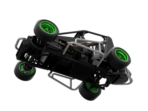 Pavement Midget car Scale 1 to 25 3D Print Model