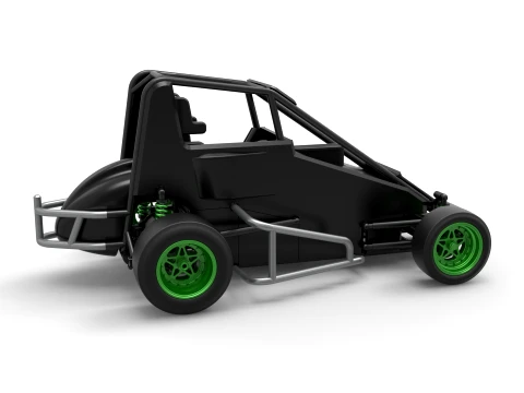 Pavement Midget car Scale 1 to 25 3D Print Model