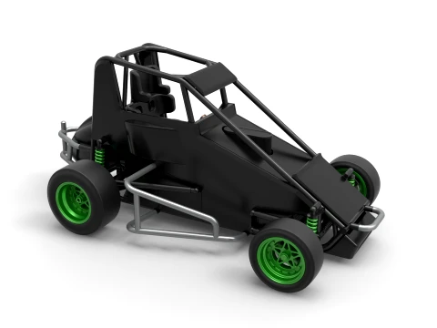 Pavement Midget car Scale 1 to 25 3D Print Model