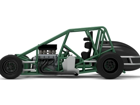 Pavement Silver Crown Car Base Version 1 Scale 1 to 25 3D Print Model