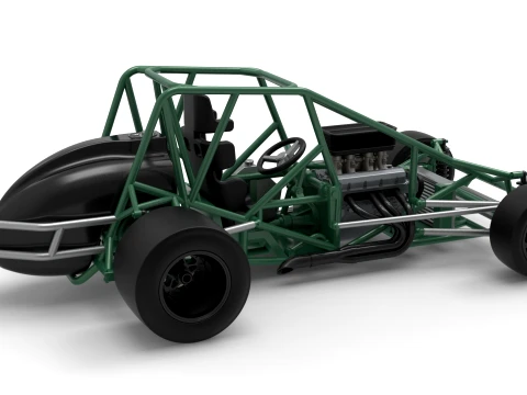 Pavement Silver Crown Car Base Version 1 Scale 1 to 25 3D Print Model